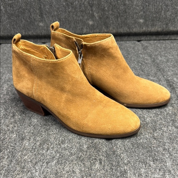 J. Crew Tan Ankle Booties Sleek Suede Design - Picture 1 of 8
